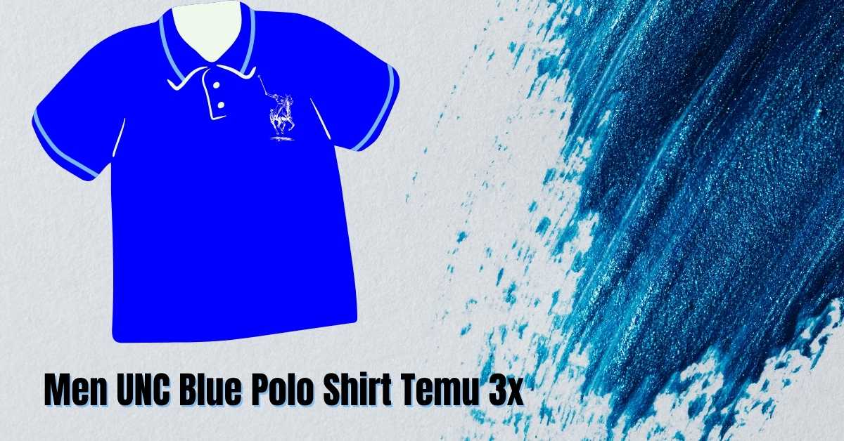 men unc blue polo shirt temu 3x